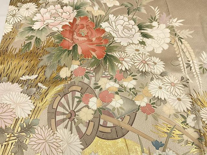 平和屋着物●豪華色留袖　作家物　花車文　松坂屋扱い　正絹　逸品　AABL7441ph