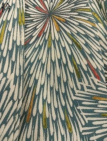 平和屋着物▼上質な小紋　型染め　花尽くし　鬼しぼ縮緬　正絹　逸品　AABL7442ph
