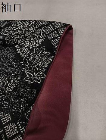 平和屋着物●上質な小紋　草花文　濃紺地　正絹　逸品　AABL7443ph