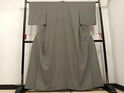 平和屋着物●江戸小紋　花尽くし　黒地　正絹　逸品　AABL7453ph