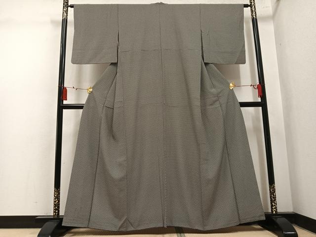 平和屋着物●江戸小紋　花尽くし　黒地　正絹　逸品　AABL7453ph