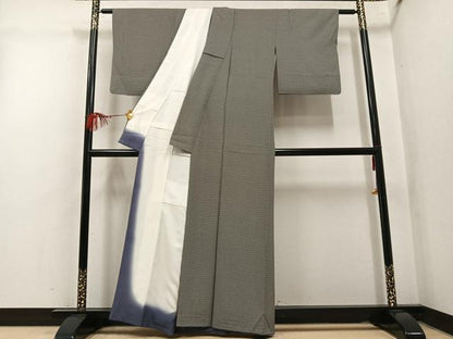 平和屋着物●江戸小紋　花尽くし　黒地　正絹　逸品　AABL7453ph