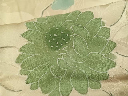 平和屋着物▼上質な小紋　地紋起こし　草花文　正絹　逸品　AABL7456ph