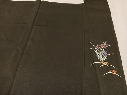 平和屋着物●訪問着　駒刺繍　松竹梅風景文　暈し染め　金彩　正絹　逸品　AABL7457ph