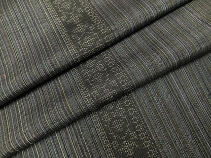 平和屋着物●結城紬　100亀甲　間道　正絹　逸品　AABL7465ph