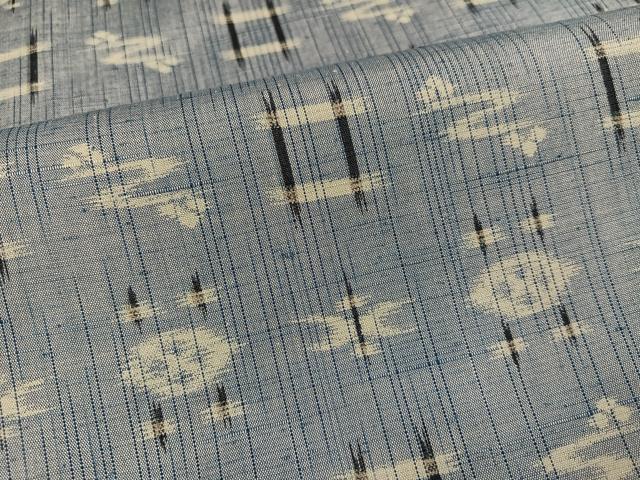平和屋着物●上質な紬　琉球絣文様　正絹　逸品　AABL7474ph