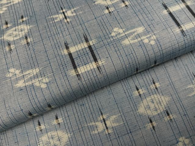 平和屋着物●上質な紬　琉球絣文様　正絹　逸品　AABL7474ph