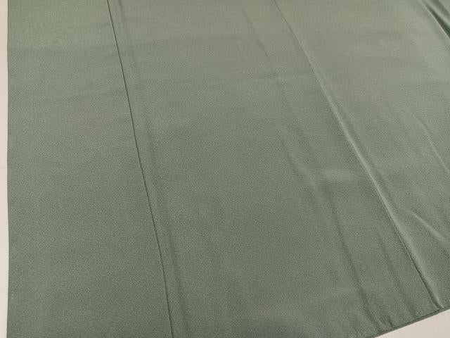 平和屋着物●本草木染作家　瑞鳳　色無地　利休鼠色　正絹　逸品　AABL7479ph