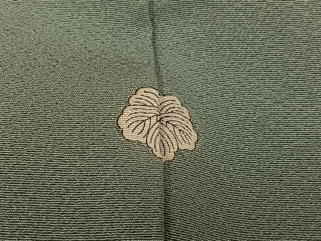 平和屋着物●本草木染作家　瑞鳳　色無地　利休鼠色　正絹　逸品　AABL7479ph