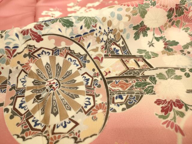 平和屋着物■訪問着　花車文　暈し染め　金銀彩　正絹　逸品　AABL7483br