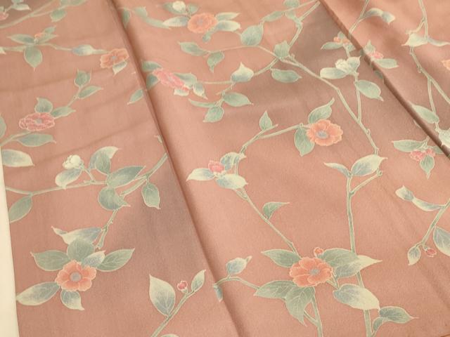 平和屋着物■上質な小紋　枝花文　暈し染め　正絹　逸品　AABL7487br