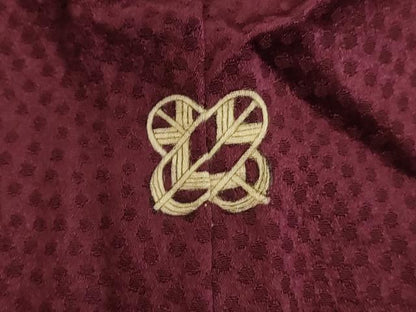 平和屋着物■上質な色無地　霞地紋　葡萄色　正絹　逸品　AABL7492br