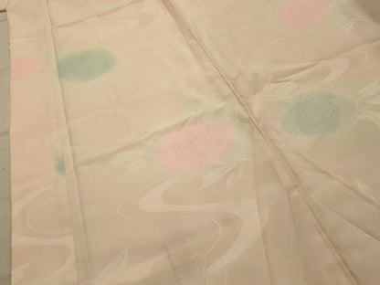 平和屋着物■長襦袢　袷　流水花文　暈し染め　正絹　逸品　AABL7502sx