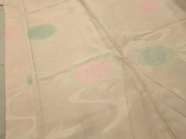 平和屋着物■長襦袢　袷　流水花文　暈し染め　正絹　逸品　AABL7502sx
