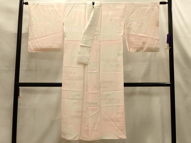 平和屋着物■長襦袢　袷　エ霞文様　暈し染め　半衿刺繍　正絹　逸品　AABL7503sx