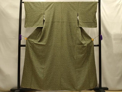 平和屋着物■上質な小紋　更紗花文　正絹　逸品　AABL7511sx