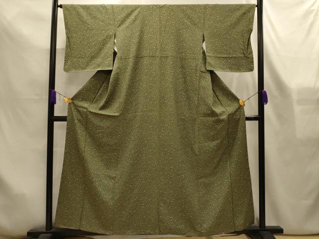 平和屋着物■上質な小紋　更紗花文　正絹　逸品　AABL7511sx
