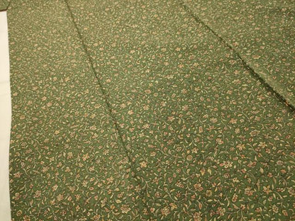 平和屋着物■上質な小紋　更紗花文　正絹　逸品　AABL7511sx