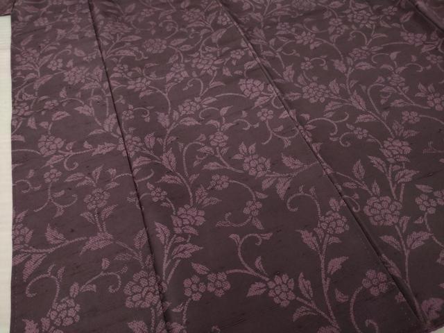 平和屋着物●訪問着　お召ちりめん　花唐草文　正絹　逸品　AABL7522ck