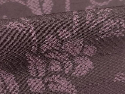平和屋着物●訪問着　お召ちりめん　花唐草文　正絹　逸品　AABL7522ck