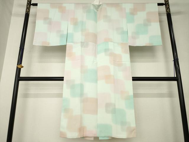 平和屋着物●長襦袢　無双仕立て　色紙重ね文　正絹　逸品　AABL7524ck