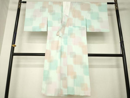 平和屋着物●長襦袢　無双仕立て　色紙重ね文　正絹　逸品　AABL7524ck