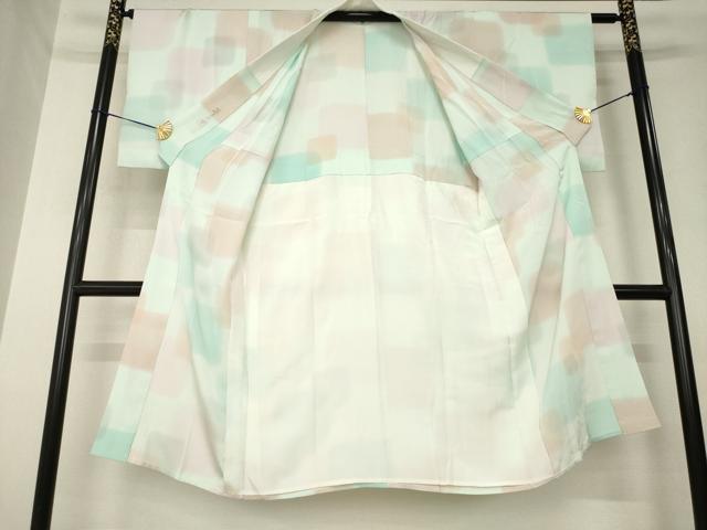 平和屋着物●長襦袢　無双仕立て　色紙重ね文　正絹　逸品　AABL7524ck