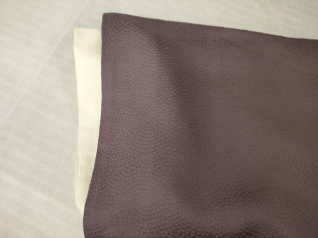 平和屋着物●上質な色無地　霞地紋　濃色　嘘つき襦袢　正絹　逸品　AABL7525ck