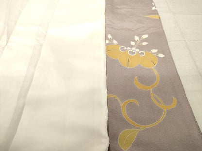 平和屋着物●豪華色留袖　駒刺繍　草花文　金彩　正絹　逸品　AABL7527ck