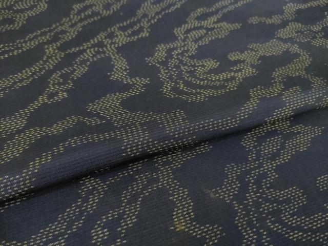 平和屋着物●本場大島紬　流水文　正絹　逸品　AABL7530ck