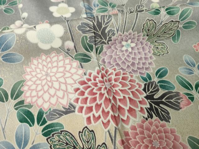 平和屋着物●訪問着　鴛鴦花文　暈し染め　金彩　正絹　逸品　AABL7537ck
