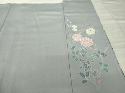 平和屋着物●訪問着　鴛鴦花文　暈し染め　金彩　正絹　逸品　AABL7537ck
