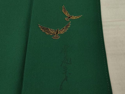 平和屋着物●染色作家　斉藤三才　色無地　天鵞絨色　正絹　逸品　AABL7538ck