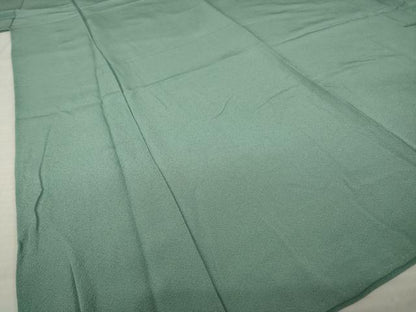 平和屋着物●上質な色無地　利休鼠色　正絹　逸品　AABL7540ck