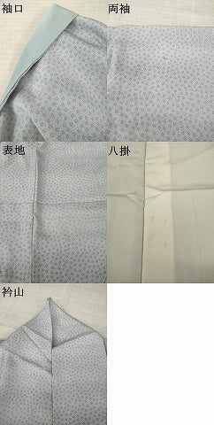 平和屋着物●江戸小紋　小花文　暈し染め　正絹　逸品　AABL7558ck