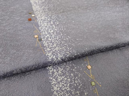 平和屋着物●訪問着　作家物　刺繍　間道　金糸　金彩　正絹　逸品　AABL7561ck