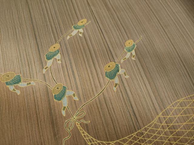 平和屋着物●訪問着　作家物　人物文　さが美扱い　正絹　逸品　未使用　AABL7563ck