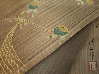 平和屋着物●訪問着　作家物　人物文　さが美扱い　正絹　逸品　未使用　AABL7563ck