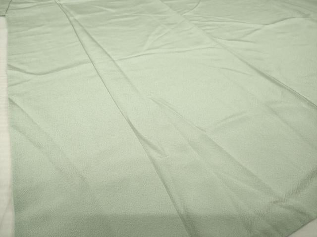 平和屋着物●上質な色無地　柳鼠色　正絹　逸品　AABL7564ck