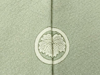 平和屋着物●上質な色無地　柳鼠色　正絹　逸品　AABL7564ck