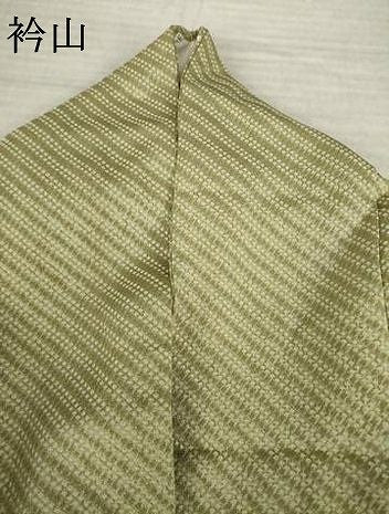 平和屋着物●訪問着　作家物　夕霧　お召地　手描き　草花文　正絹　逸品　AABL7579ck