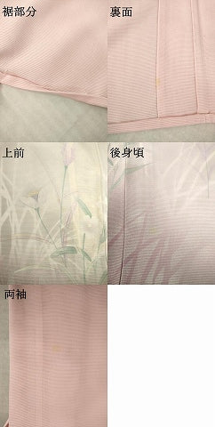 平和屋着物＊夏物　訪問着　絽　手描き　草花文　暈し染め　正絹　逸品　未使用　AABL7580ck