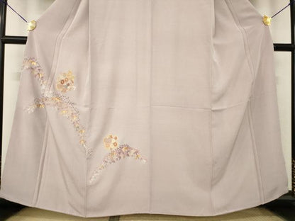 平和屋着物●訪問着　総刺繍　駒刺繍　雪輪花文　正絹　逸品　未使用　AABL7585ck