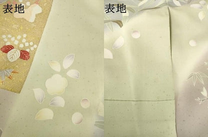 平和屋着物●創業460年・千總　訪問着　駒刺繍　短冊花文　暈し染め　金彩　正絹　逸品　未使用　AABL7601ck
