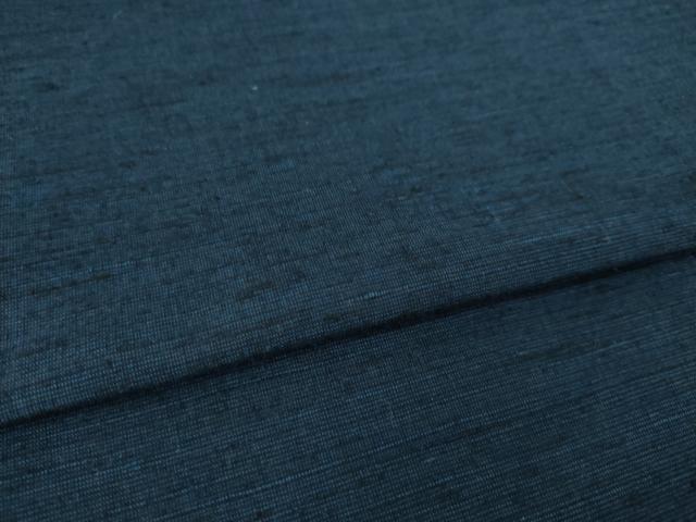 平和屋着物●男性　紬　色無地　青褐色　正絹　逸品　AABL7609ck