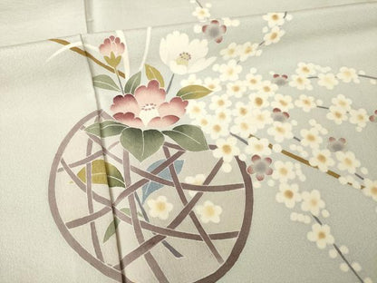 平和屋着物●訪問着　友禅　作家物　花丸文　正絹　逸品　AABL7620ck