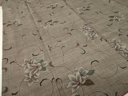 平和屋着物●本場大島紬　9マルキ　花唐草文　正絹　逸品　AABL7625ck