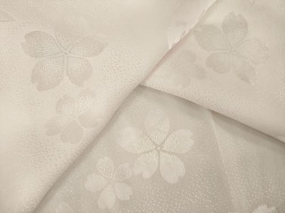 平和屋着物●長襦袢　無双仕立て　流水桜地紋　暈し染め　正絹　逸品　AABL7637ck