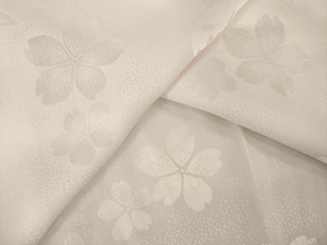 平和屋着物●長襦袢　無双仕立て　流水桜地紋　暈し染め　正絹　逸品　AABL7637ck