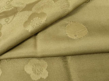 平和屋着物●長襦袢　無双仕立て　花鈴地紋　金糸　半衿刺繍　正絹　逸品　未使用　AABL7641cs